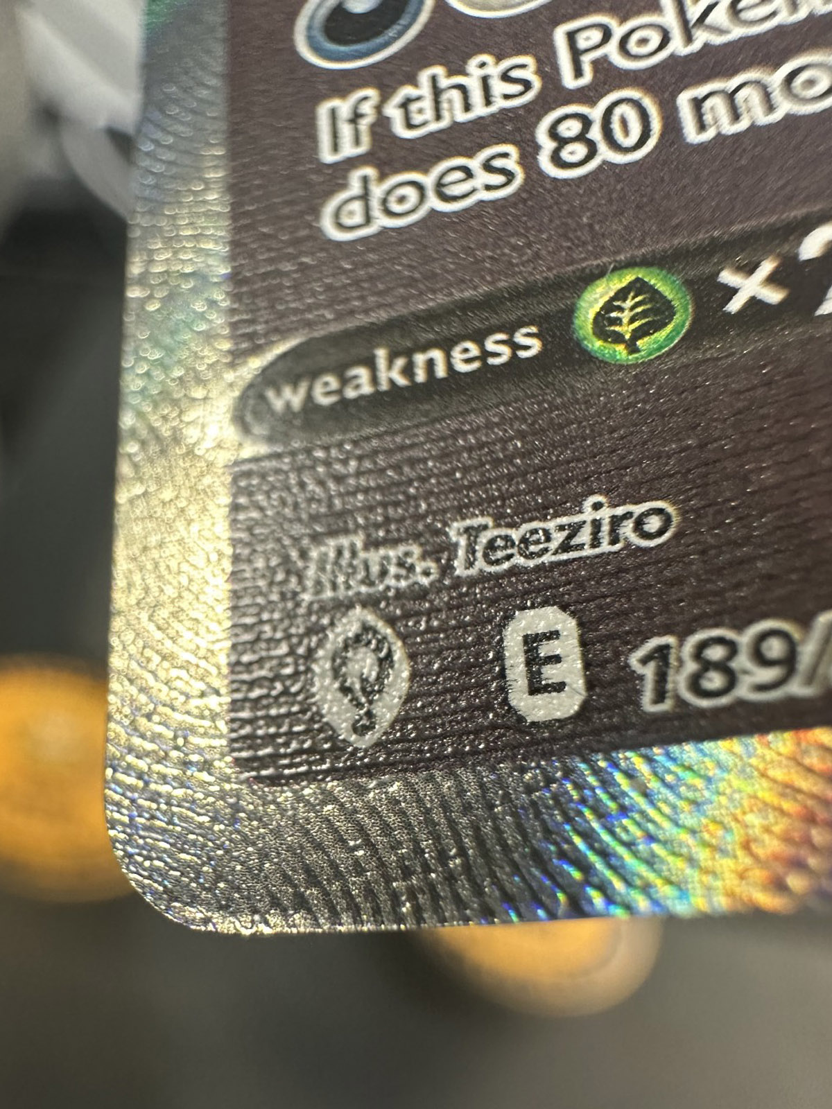 Card before restoration