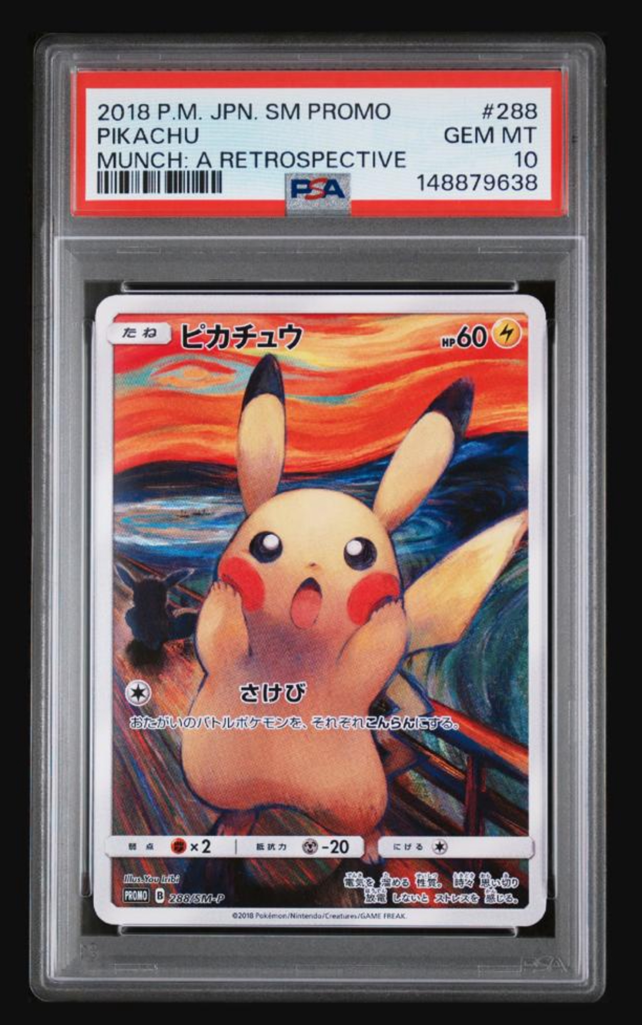 Pikachu Munch PSA 10 after restoration